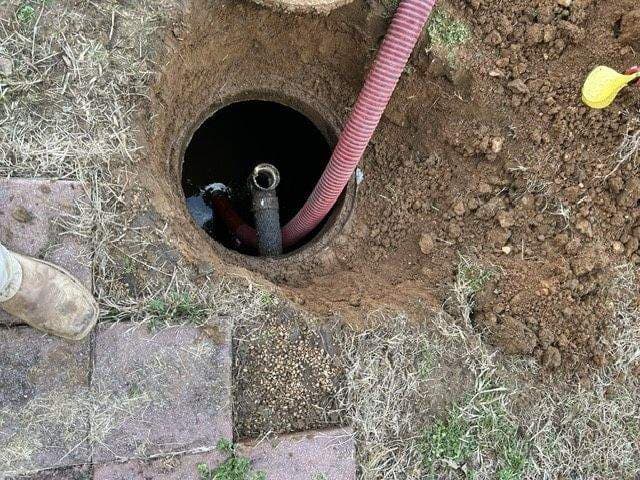 Septic pumping in progress